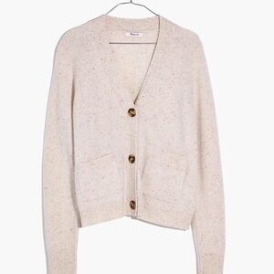 MADEWELL CREAM XL SHRUNKEN BOXY CARDIGAN